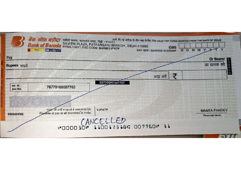 Owner Cancel Cheque | PDF