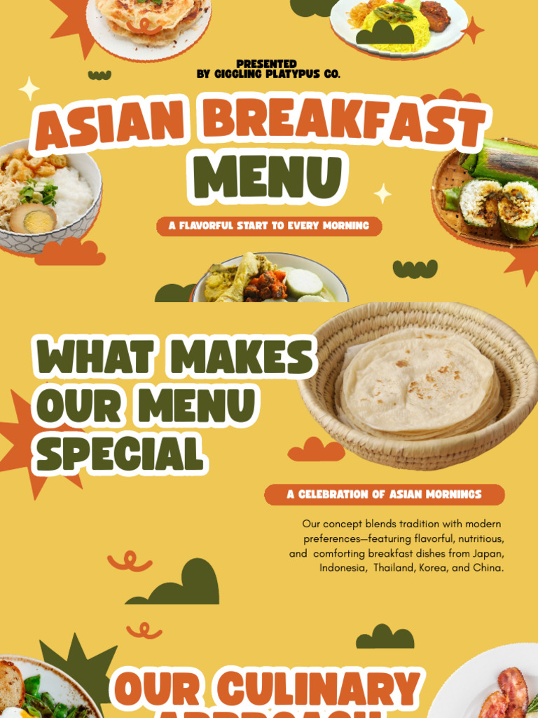 Asian Breakfast Menu by Giggling Platypus | PDF | East Asian Cuisine ...