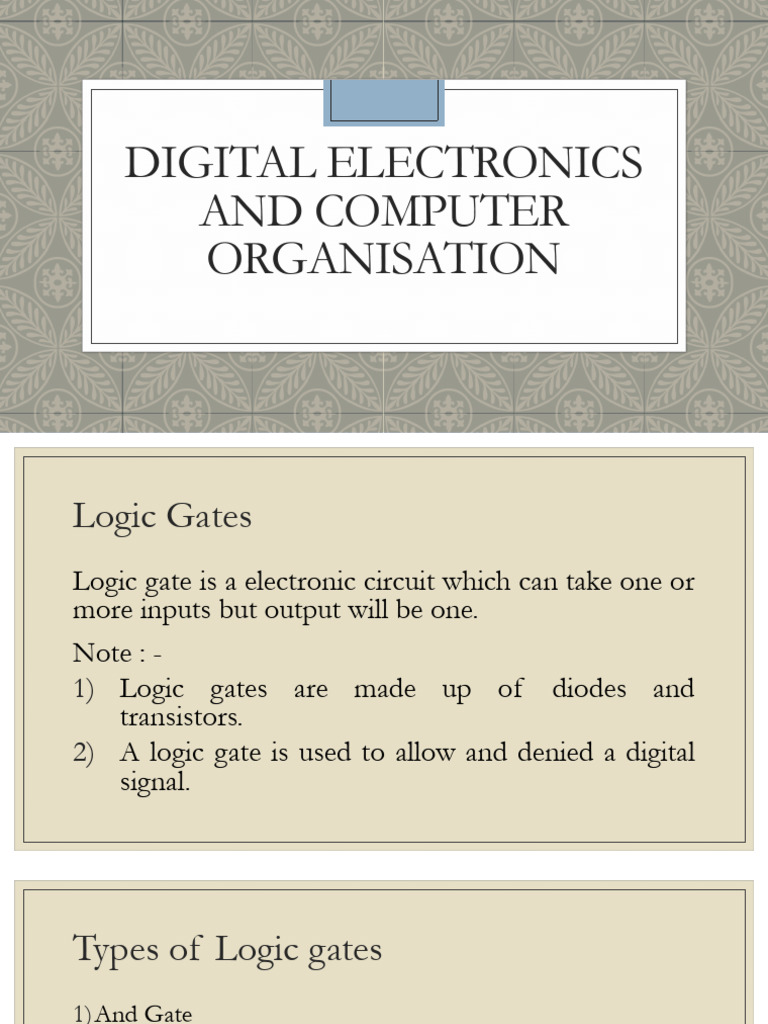 Logic Gates and Circuit Design Basics | PDF | Logic Gate | Random ...