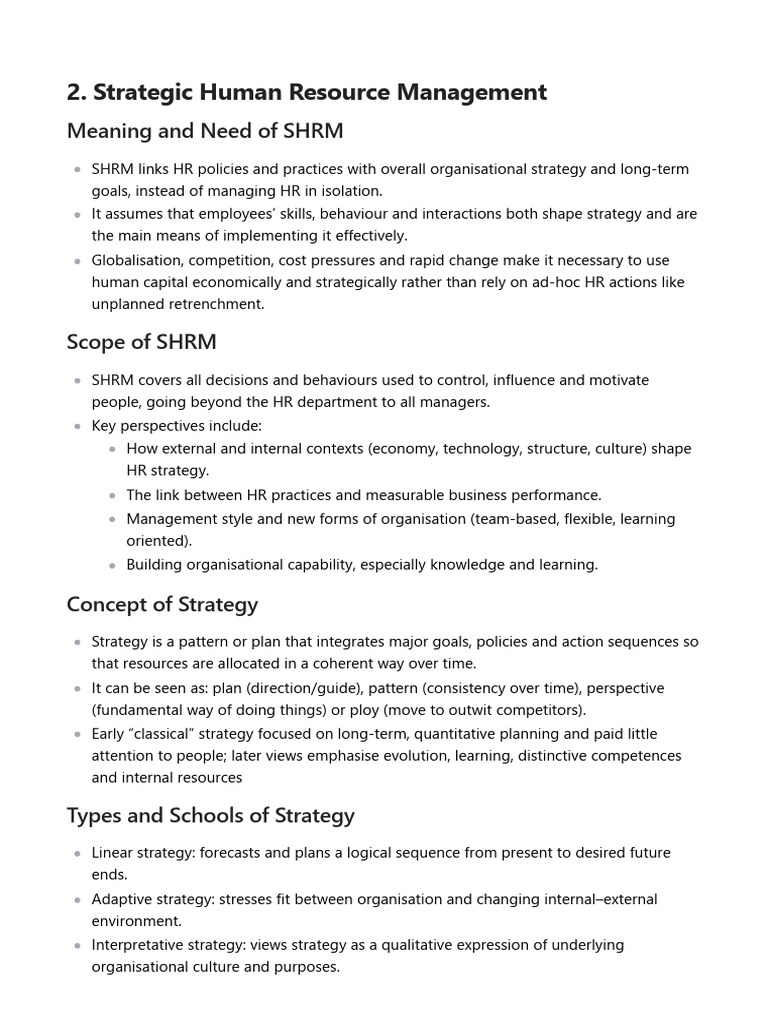 Understanding Strategic Human Resource Management | PDF | Strategic ...