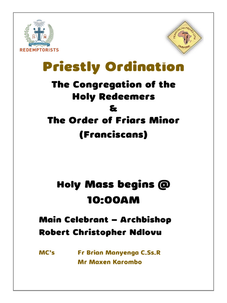 Priestly Ordination Ceremony Details | PDF | Mass (Liturgy) | Western ...