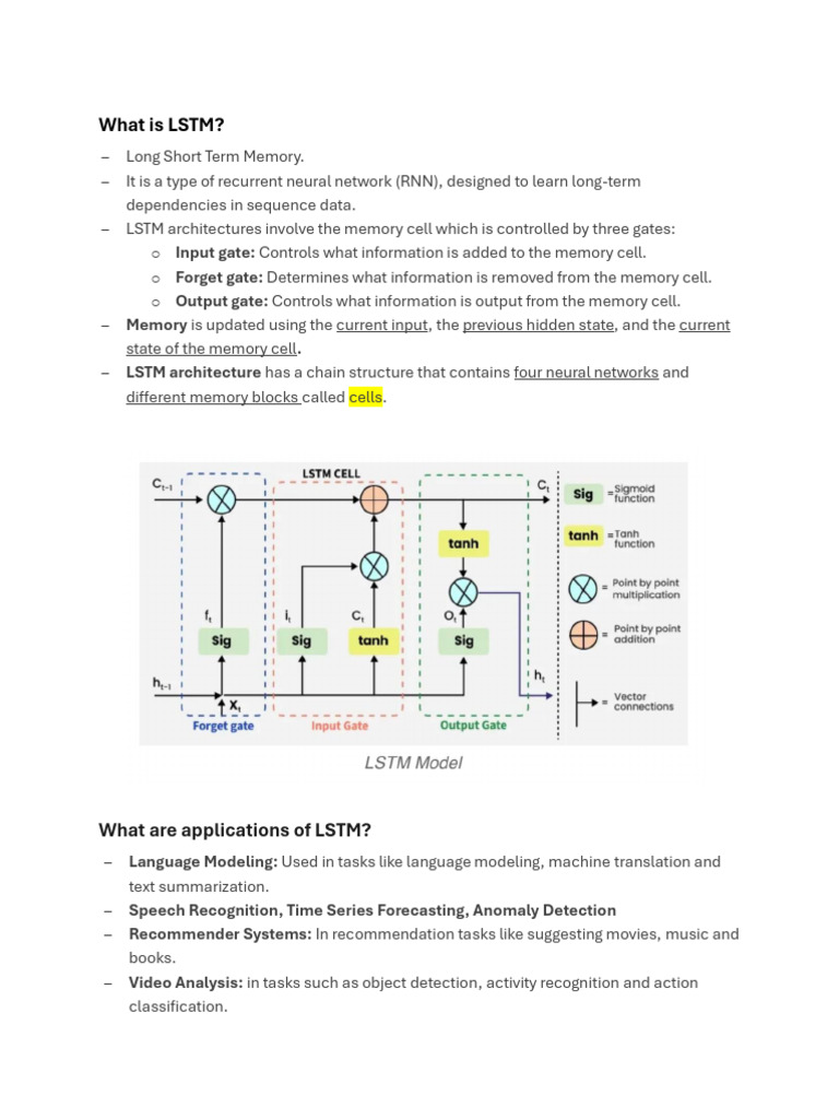 Understanding LSTM: Key Concepts & Applications | PDF