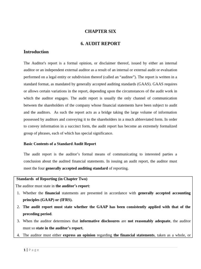 Understanding Audit Report Components | PDF | Auditor's Report | Audit