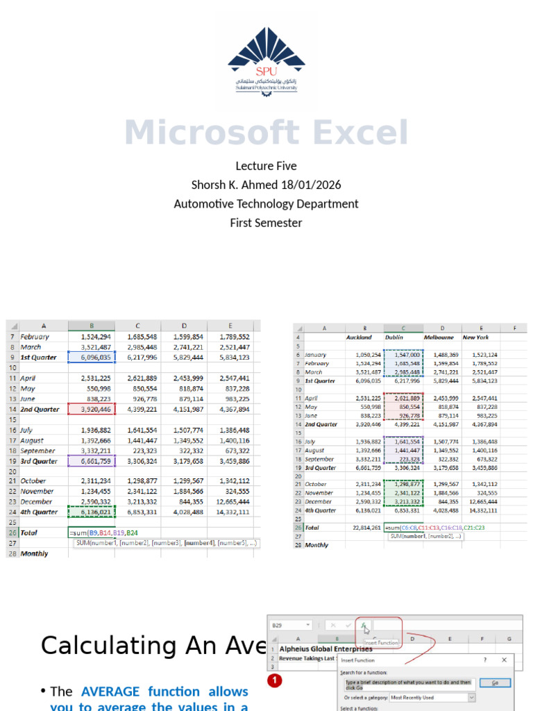 Microsoft Excel (5) | PDF