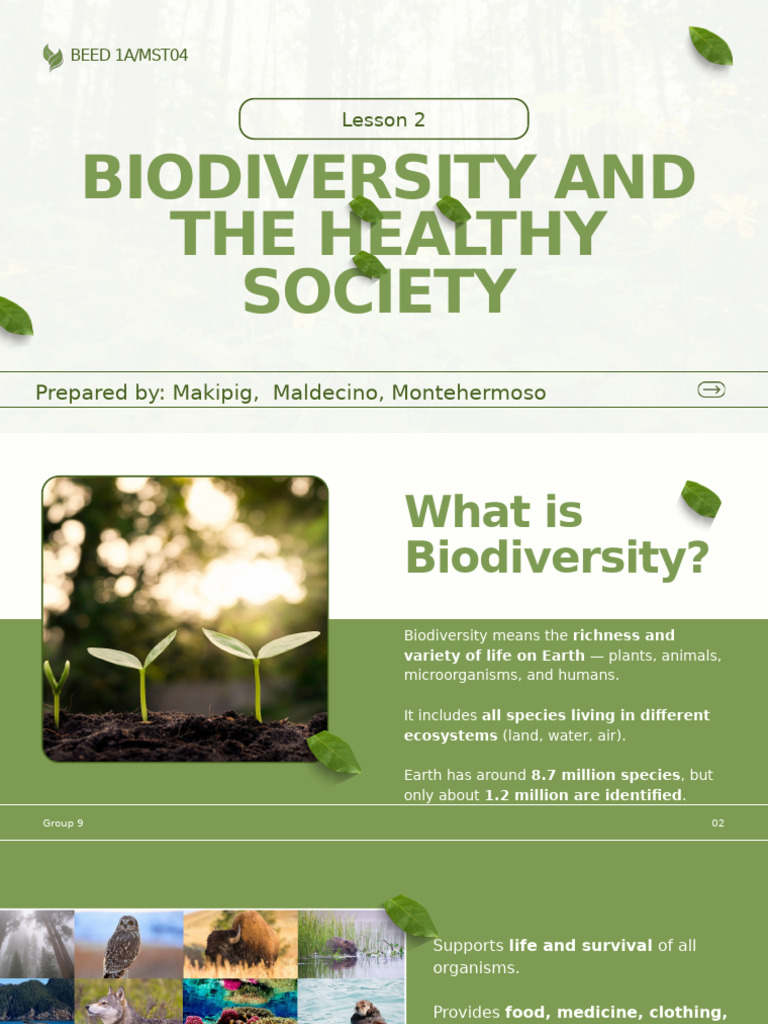 Biodiversity's Role in Human Health | PDF | Biodiversity | Habitat ...