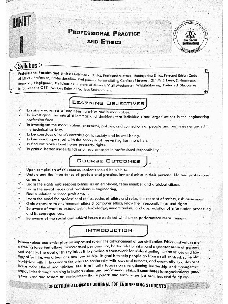 Pple Unit 1 (Spectrum) | PDF