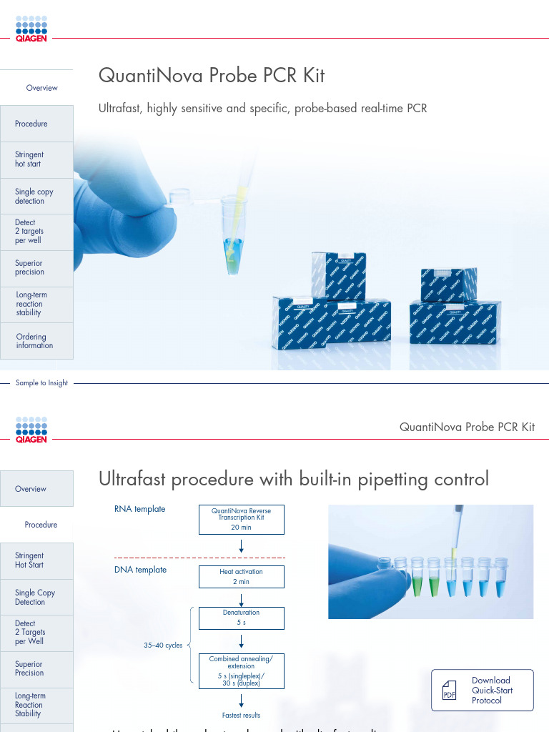 QuantiNova Probe PCR Kit Overview | PDF | Polymerase Chain Reaction ...
