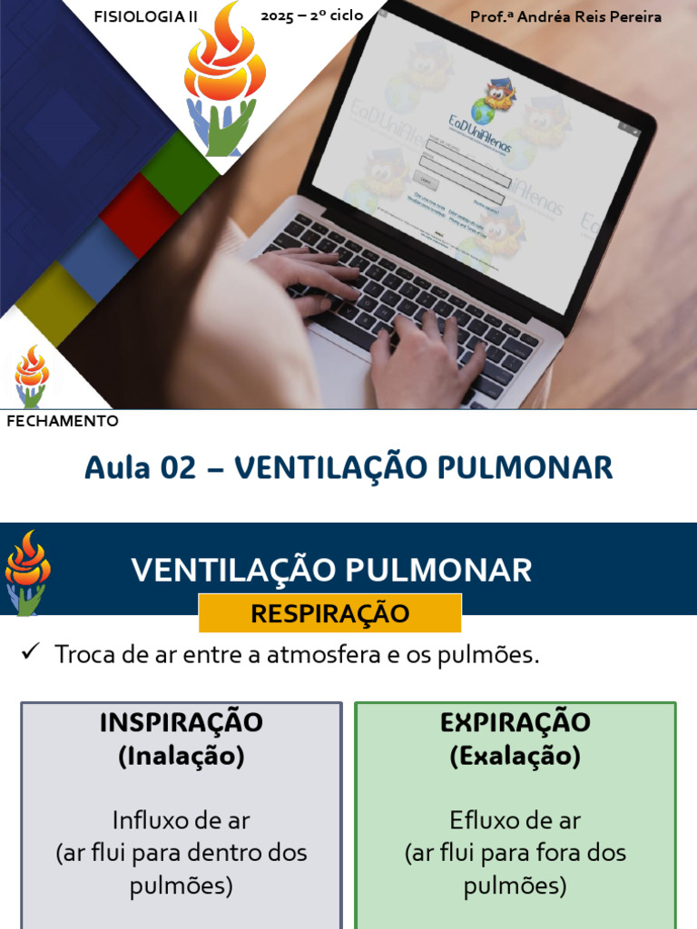 Ventilação Pulmonar: Inspiração e Expiração | PDF | Respiração | Pulmão