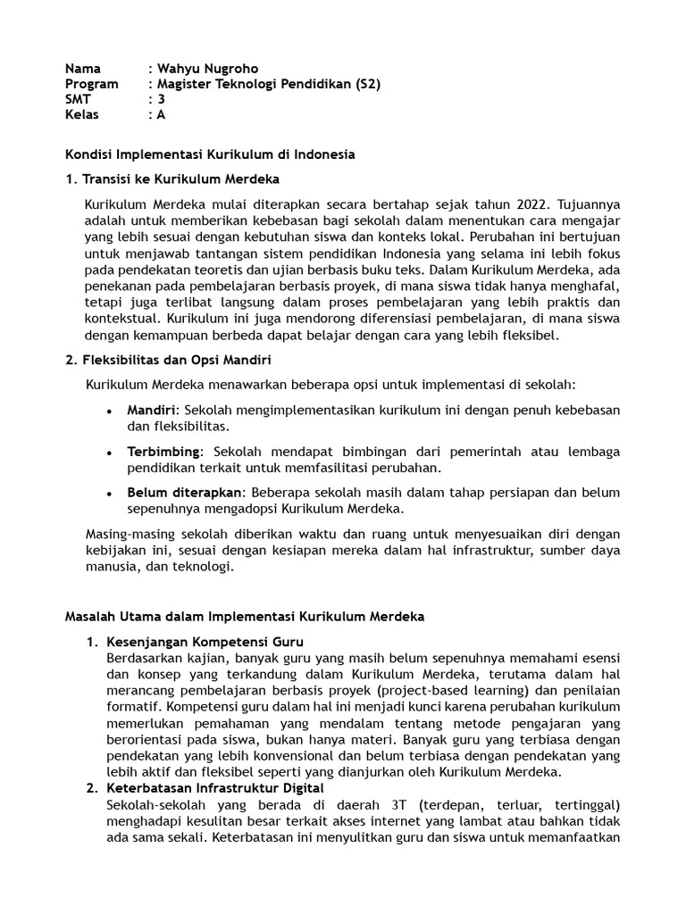 Implementasi Kurikulum Merdeka di Indonesia | PDF