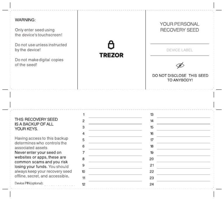Recovery Seed | PDF