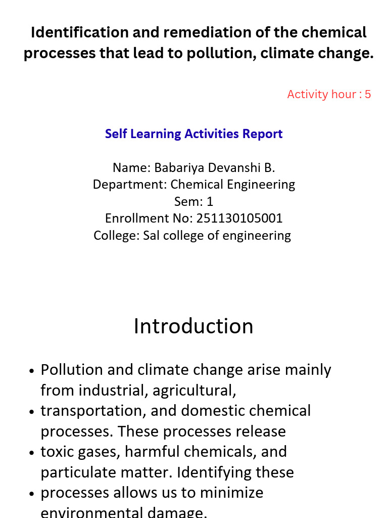 Pollution and Climate Change | PDF | Climate Change | Combustion