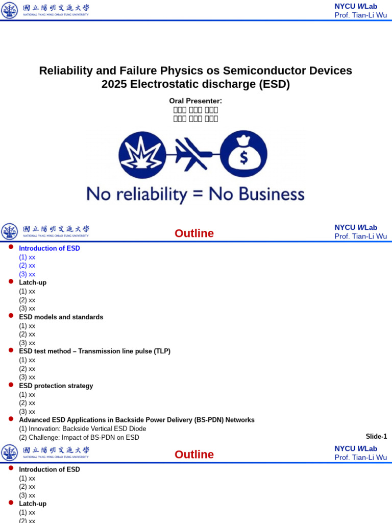 ESD Reliability in Semiconductor Devices | PDF | Electrostatic ...