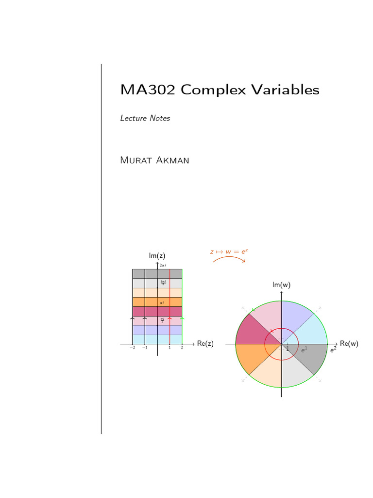 MA302 Complete-Lecture Notes | PDF | Mathematical Analysis | Complex ...