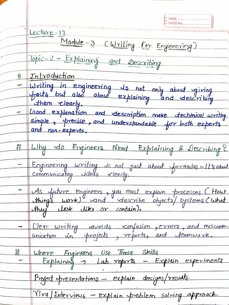 Lecture-13 (Writing For Engineering) | PDF