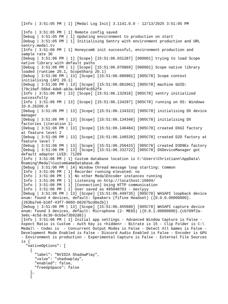 Medal Log Initialization Report | PDF | Graphics Processing Unit ...