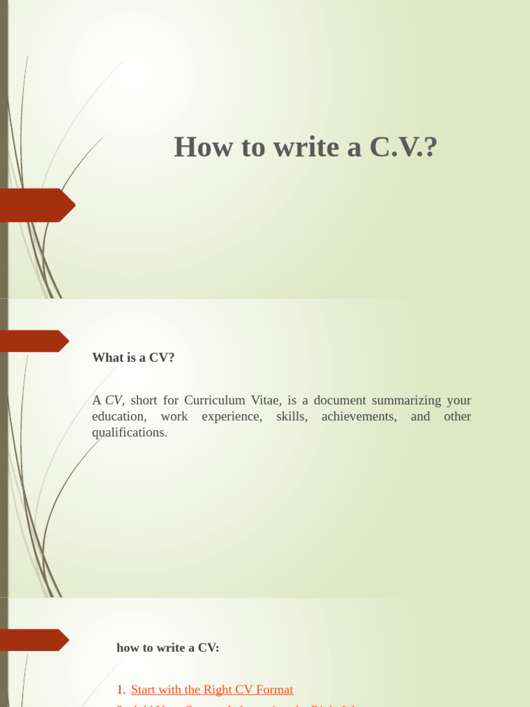 Ultimate Guide to Writing a CV | PDF | Résumé