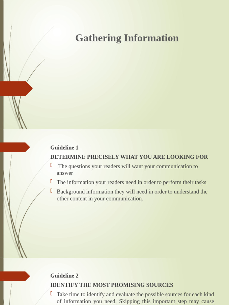 Effective Information Gathering Strategies | PDF | Information | Learning