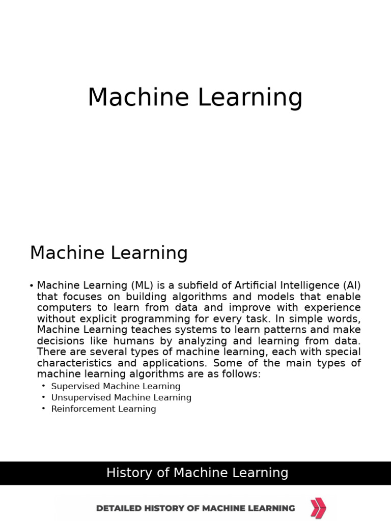 Overview of Machine Learning Types | PDF | Machine Learning | Support ...
