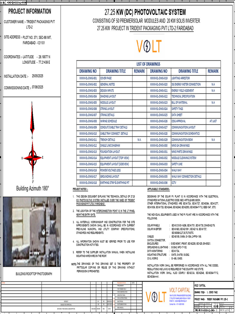 27.25 kW Solar PV System Design Document | PDF | Photovoltaic System ...