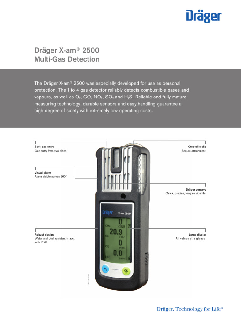 DS Drager X Am 2500 Multi Gas Detector Ver1.0 | PDF