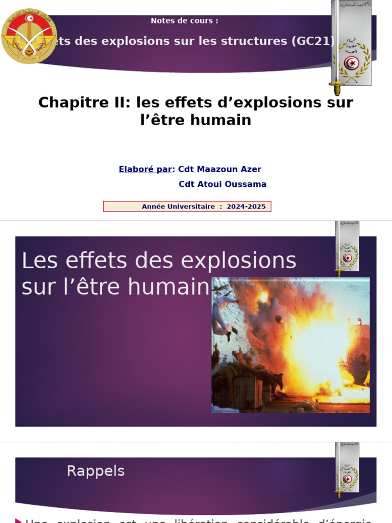 Effets des explosions sur l'humain | PDF | Explosion | Atmosphère de la ...