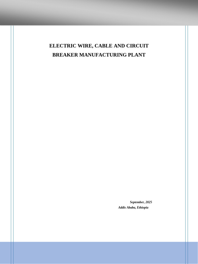 Electric Wire & Circuit Breaker Plant Plan | PDF | Wire | Insulator ...