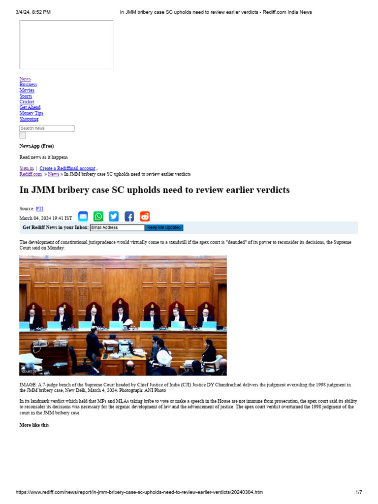 Supreme Court Judgement Revision of Verdict | PDF | Precedent | Public Law
