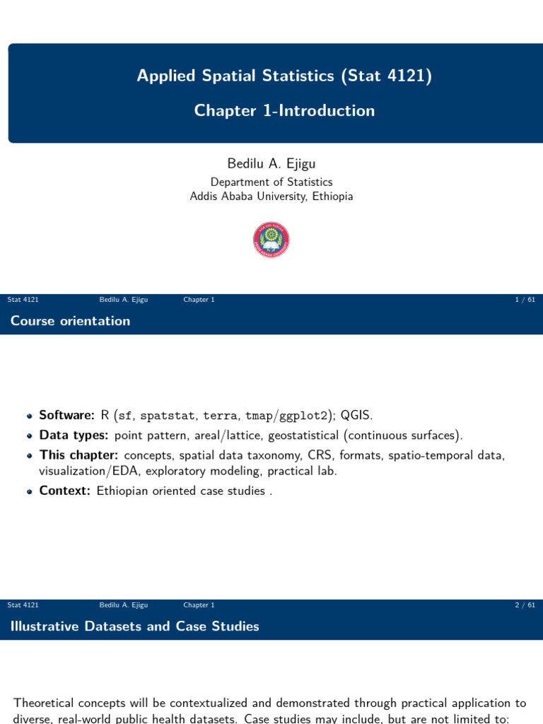 Introduction to Applied Spatial Statistics | PDF | Spatial Analysis ...