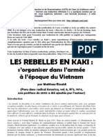 Les Rebelles en Kaki - Subversion Dans L'armée US Durant La Guerre Du Vietnam