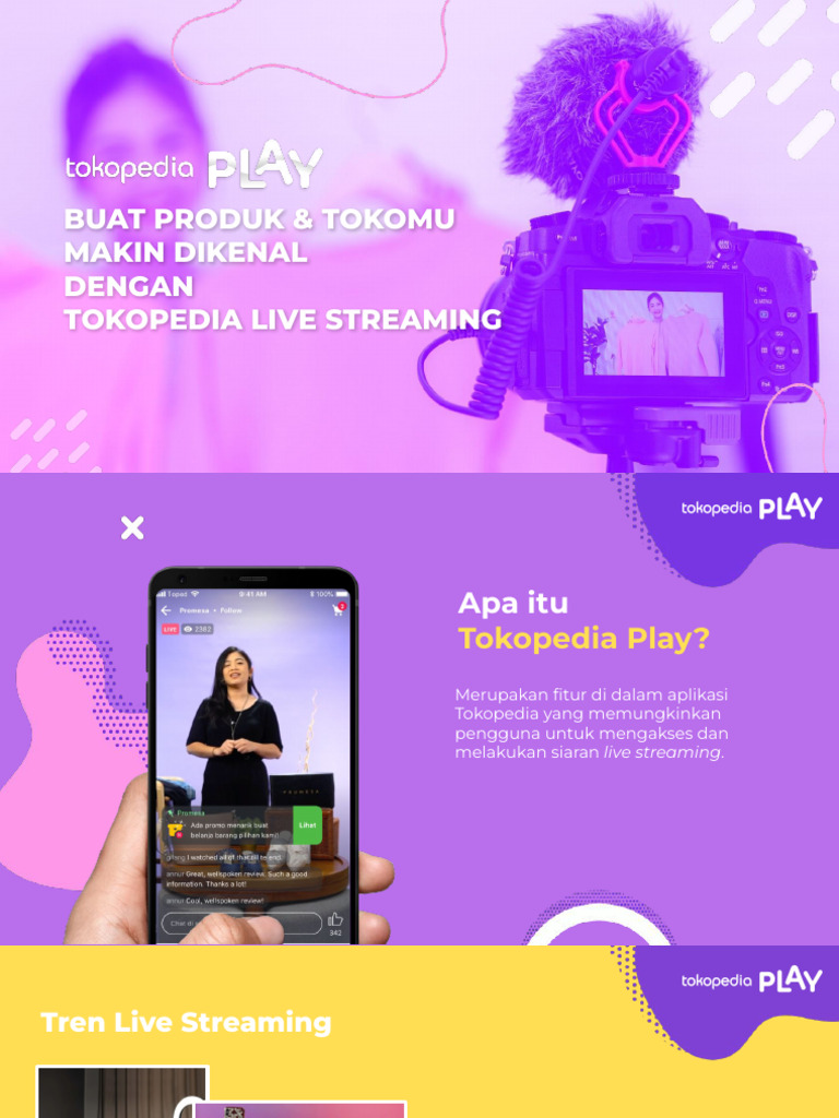 Optimalkan Penjualan dengan Live Streaming Tokopedia | PDF