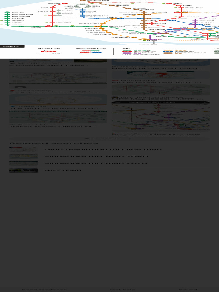 Singapore MRT Line Maps 2040 & 2070 | PDF