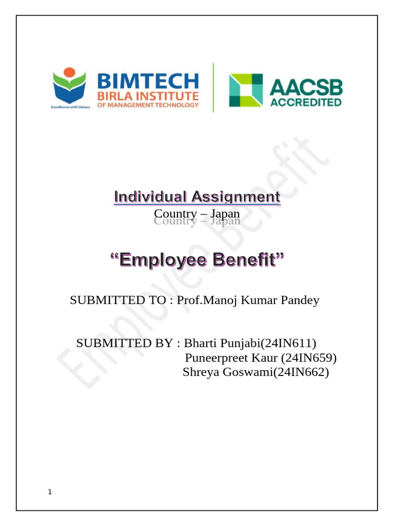 Individual Assignment | PDF | Employment | Pension