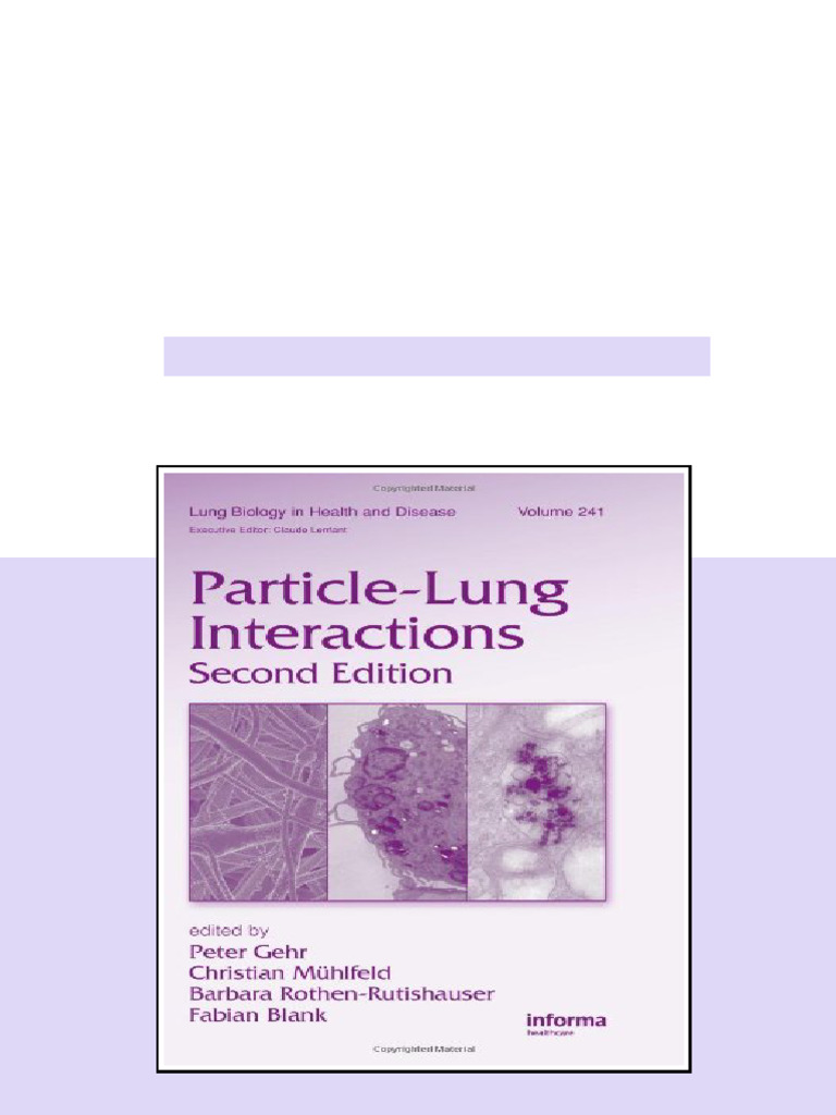 (Ebook) Particle-Lung Interactions, Second Edition by Peter Gehr ...