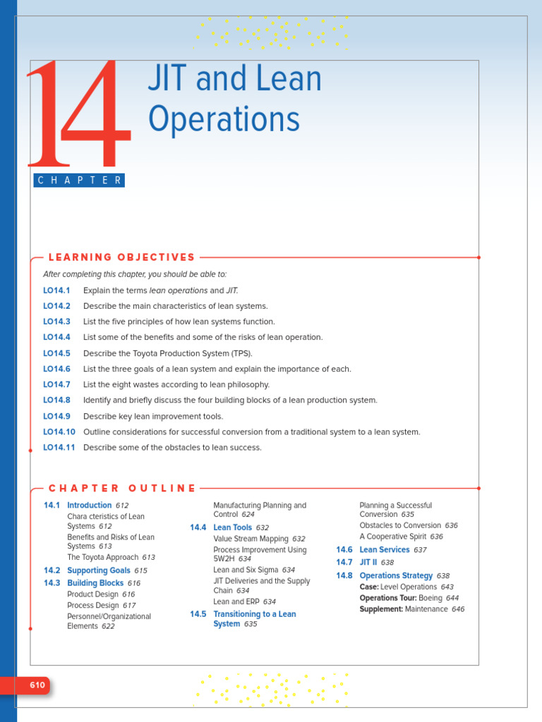 Lean Operations and JIT Overview | PDF | Lean Manufacturing | Business ...