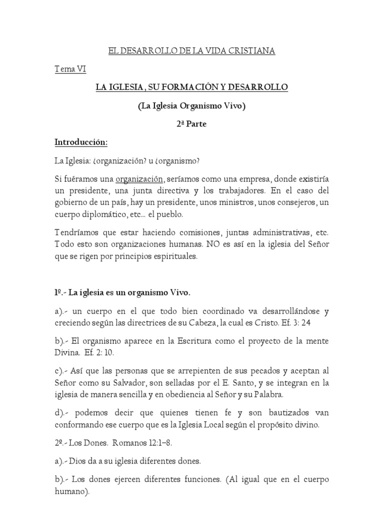 El Desarrollo de La Vida Cristiana | PDF | Iglesia Católica | Cristo ...