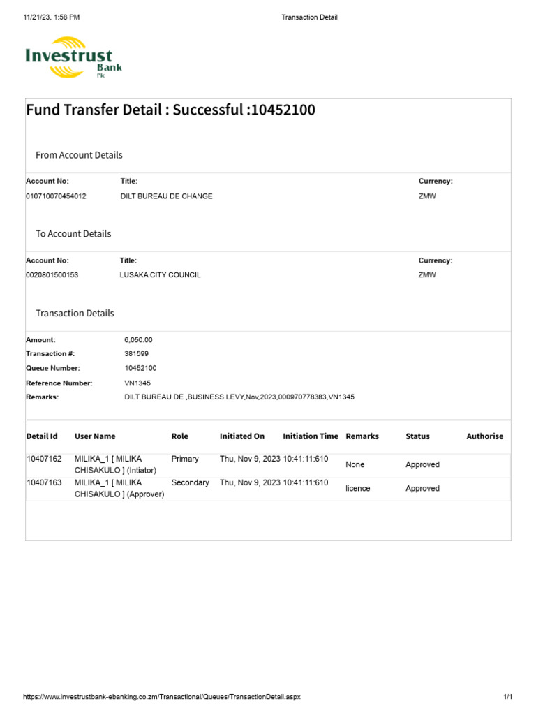 Transaction Detail - PDF LCC | PDF