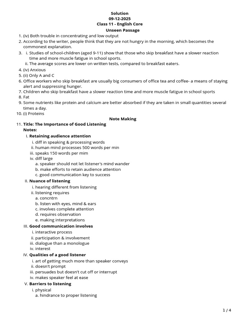 Importance of Listening Skills in Communication | PDF