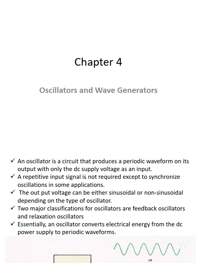 Oscillators: Types and Principles Explained | PDF | Electronic ...