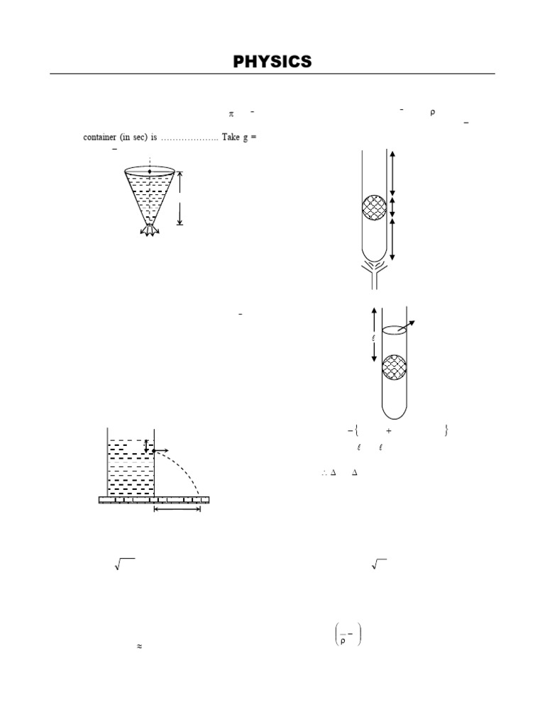 Physics Problems on Fluid Dynamics | PDF | Pressure | Liquids