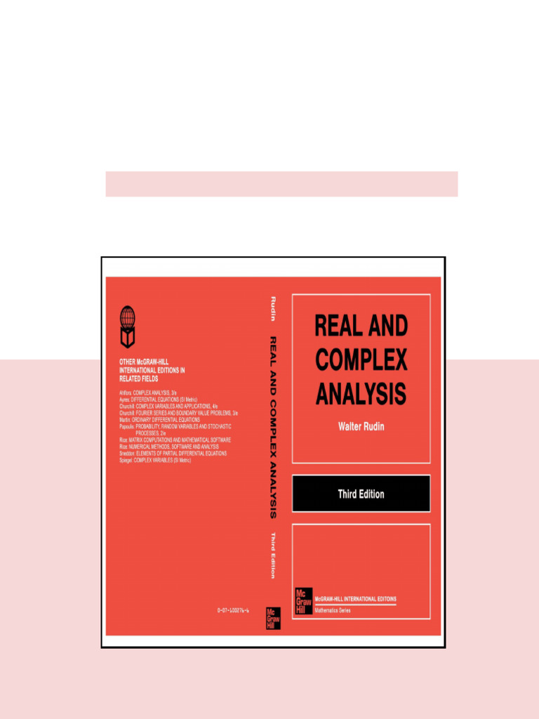 Real and complex analysis 3rd edition by Walter Rudin online reading | PDF