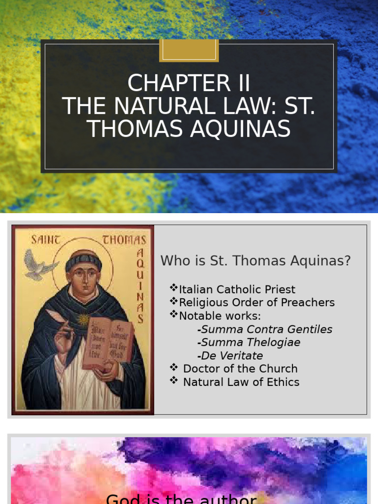 St. Thomas Aquinas on Natural Law Ethics | PDF | Thomas Aquinas ...