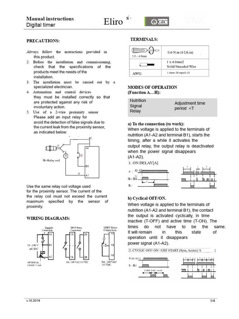 Digital Timer Installation Manual | PDF | Computer Keyboard | Computing