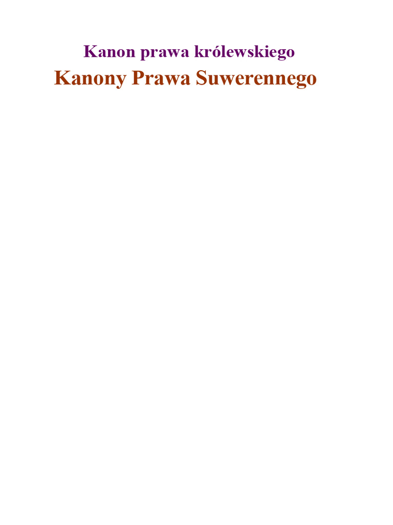 Artykuły Suwerennego Prawa | PDF
