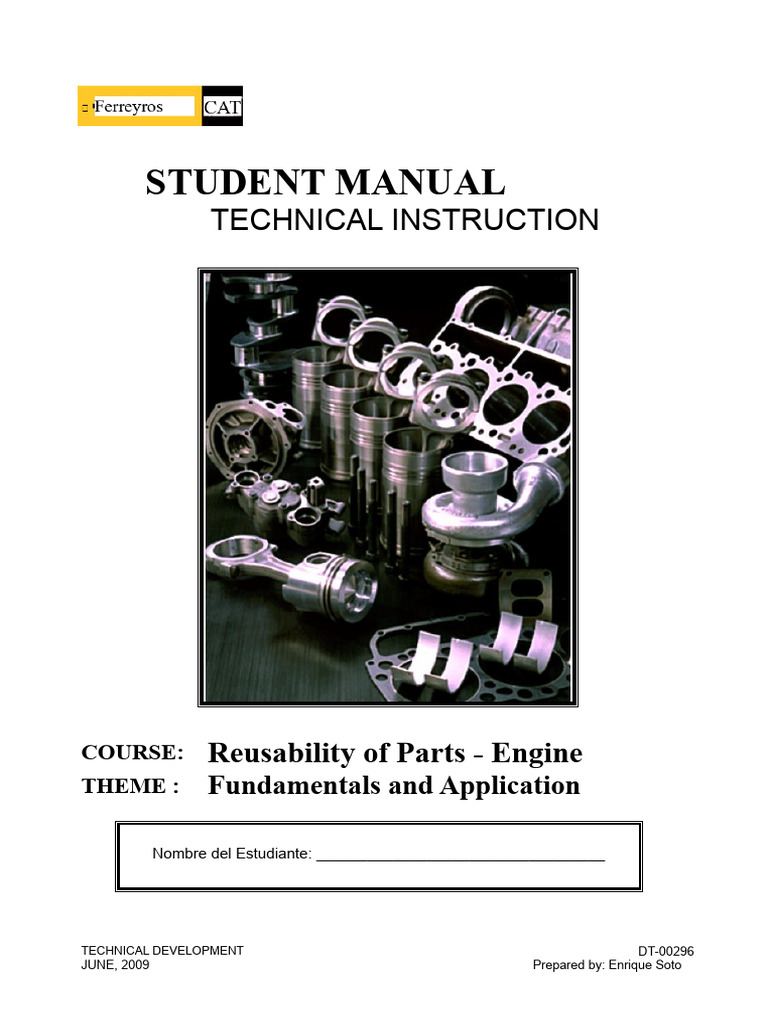 Engine Parts Reusability Course Guide | PDF | Bearing (Mechanical) | Screw