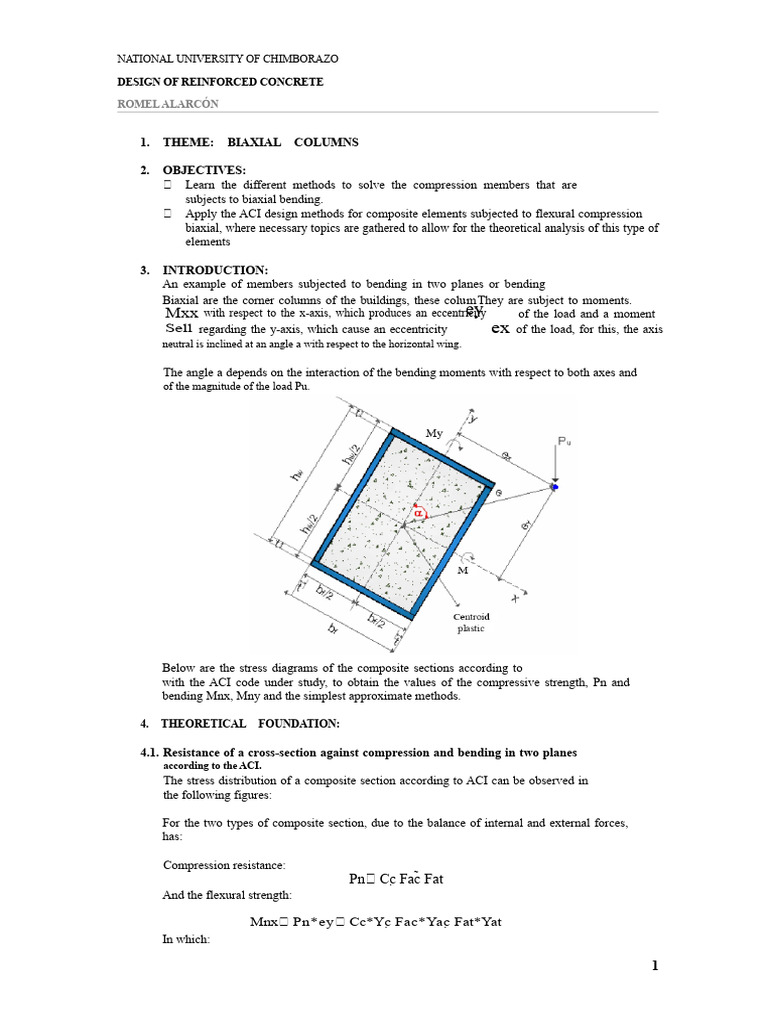 77188732-biaxial-columns | PDF | Bending | Cartesian Coordinate System