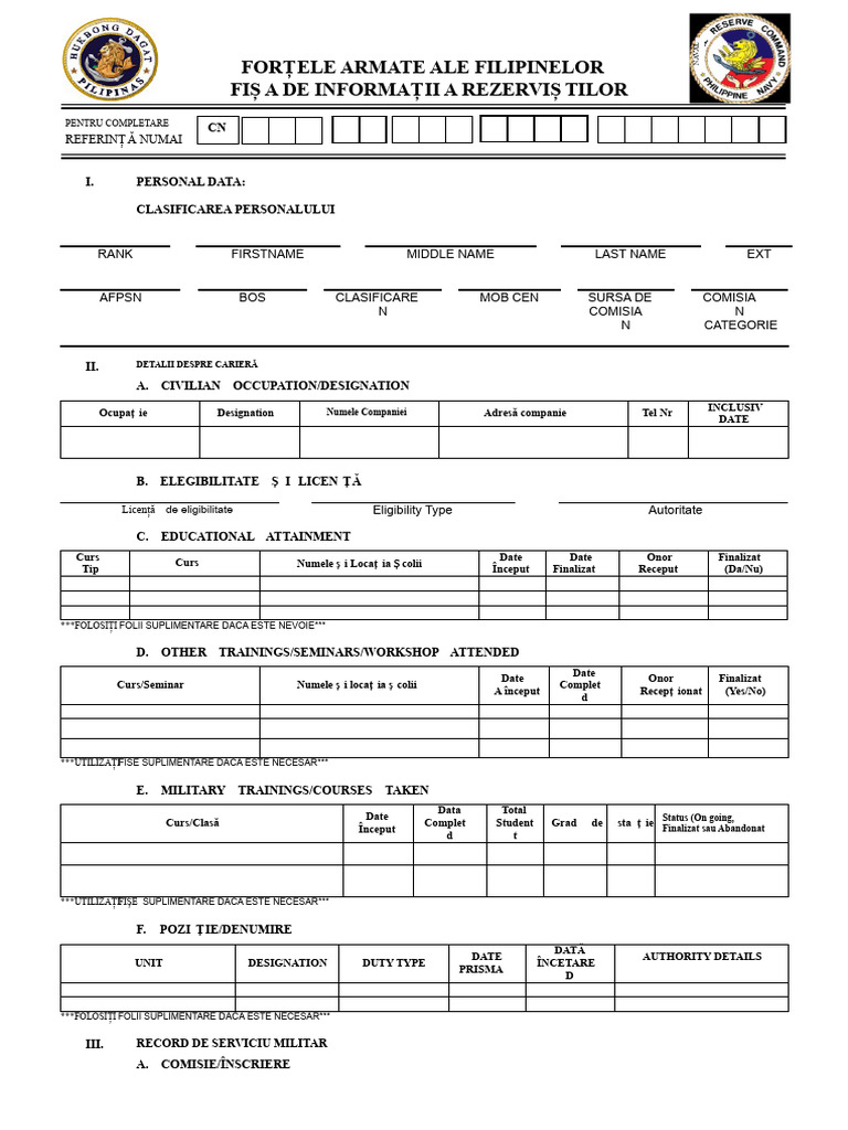 Rids Form | PDF