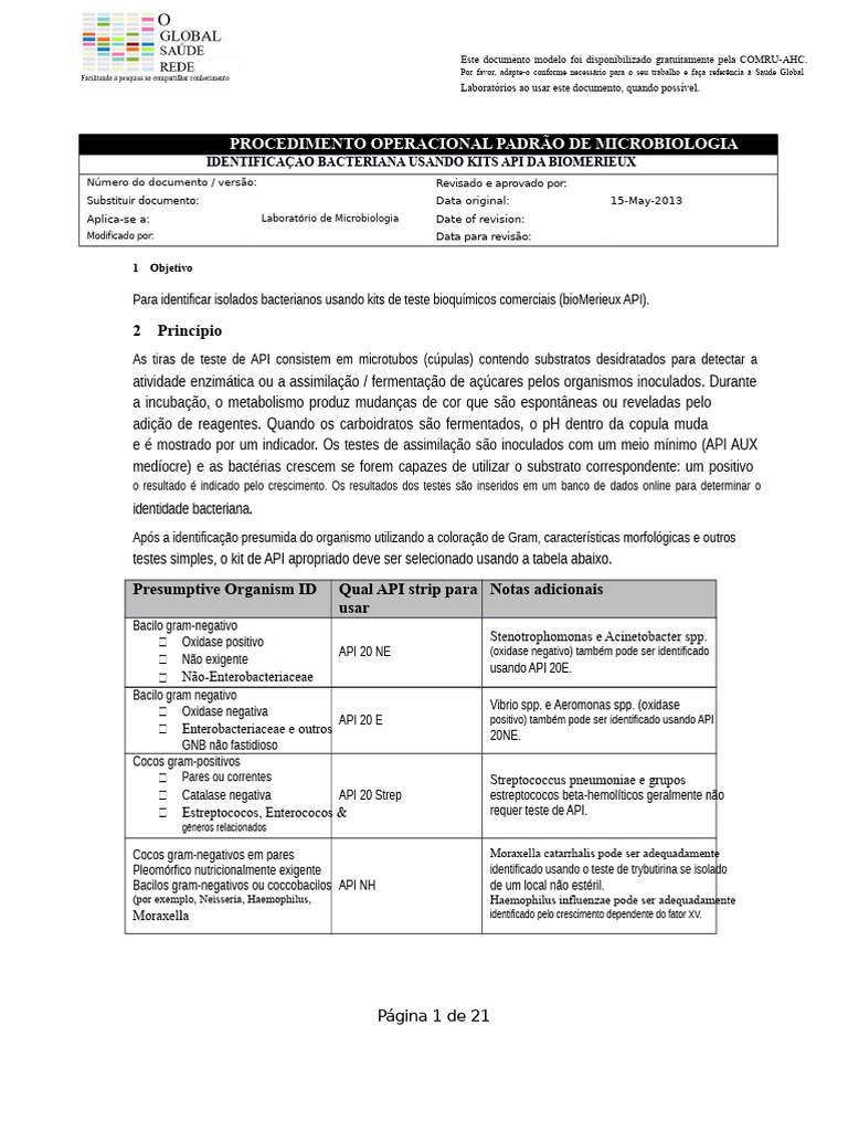 Identificação Bacteriana com Kits API | PDF | Bactérias | Ágar