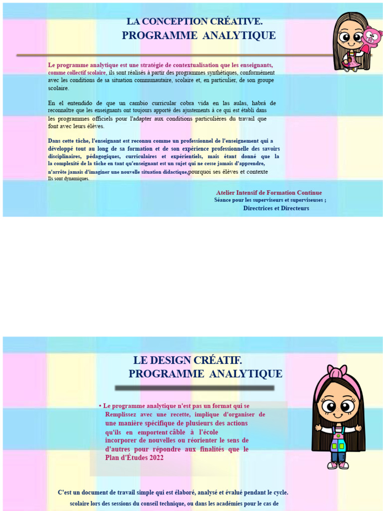 Programme analytique de design créatif | PDF | Apprentissage