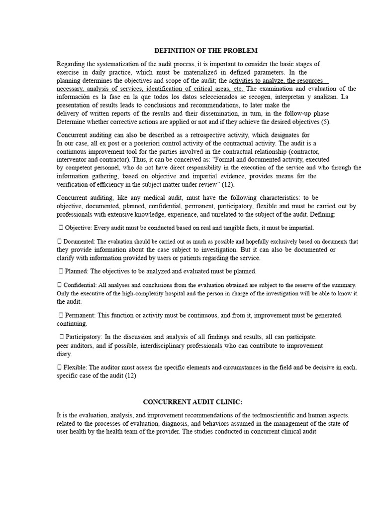 Concurrent Clinical Audit Process Overview | PDF | Audit | Verification ...