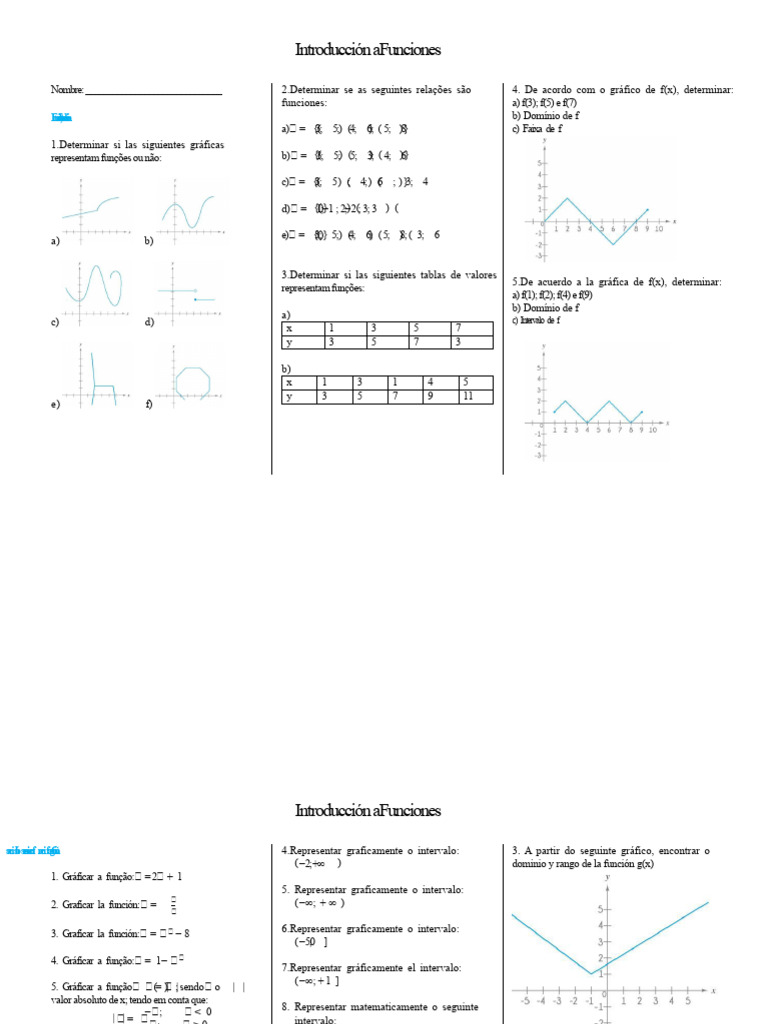 Introdução às Funções Matemáticas | PDF | Função (Matemática) | Domínio ...